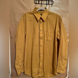 DANIEL ELLISA~NEW YORK~DK GOLD SHIRT~16.5